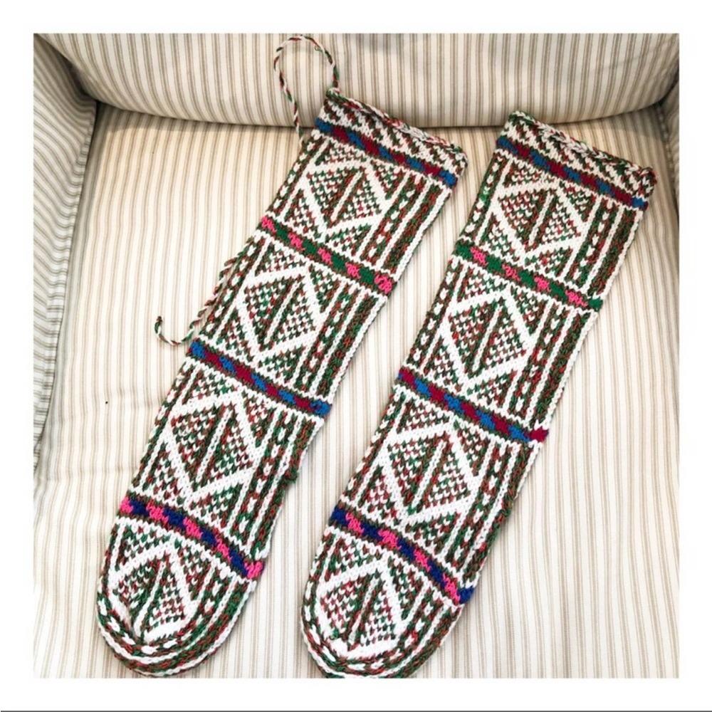 Colorful Knit Woven Slippers